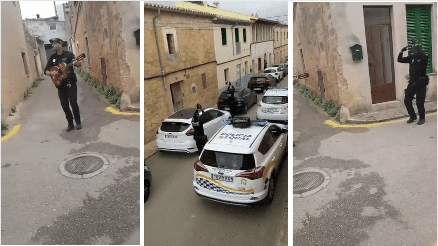 Spanish Police Play Songs In The Streets During Coronavirus Lockdown To Entertain People